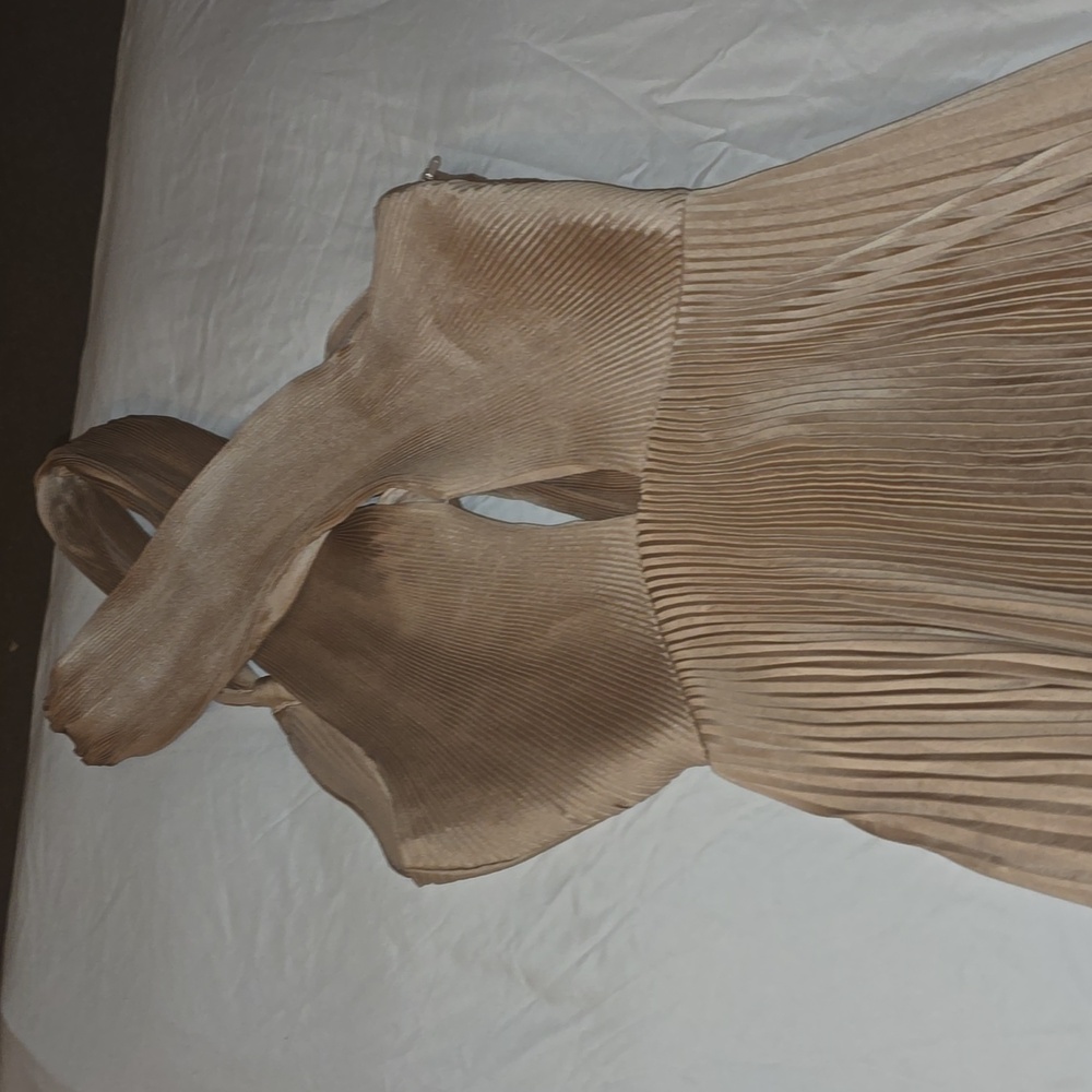 A.L.C. Athena II Halter Satin Pleated Dress, Size 8, BRAND NEW, $695 - Picture 7 of 11